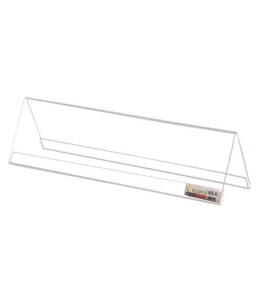     			Rasper Acrylic Name Plate V Shape Double Sided Table Top Sign Holder Table & Desk Name Plate Display Stand for Office Table (9x2.5 Inches)
