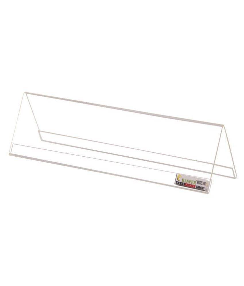     			Rasper Acrylic Name Plate A Shape Double Sided Table Top Sign Holder Table & Desk Name Plate Display Stand for Office Table (9x2.5 Inches)