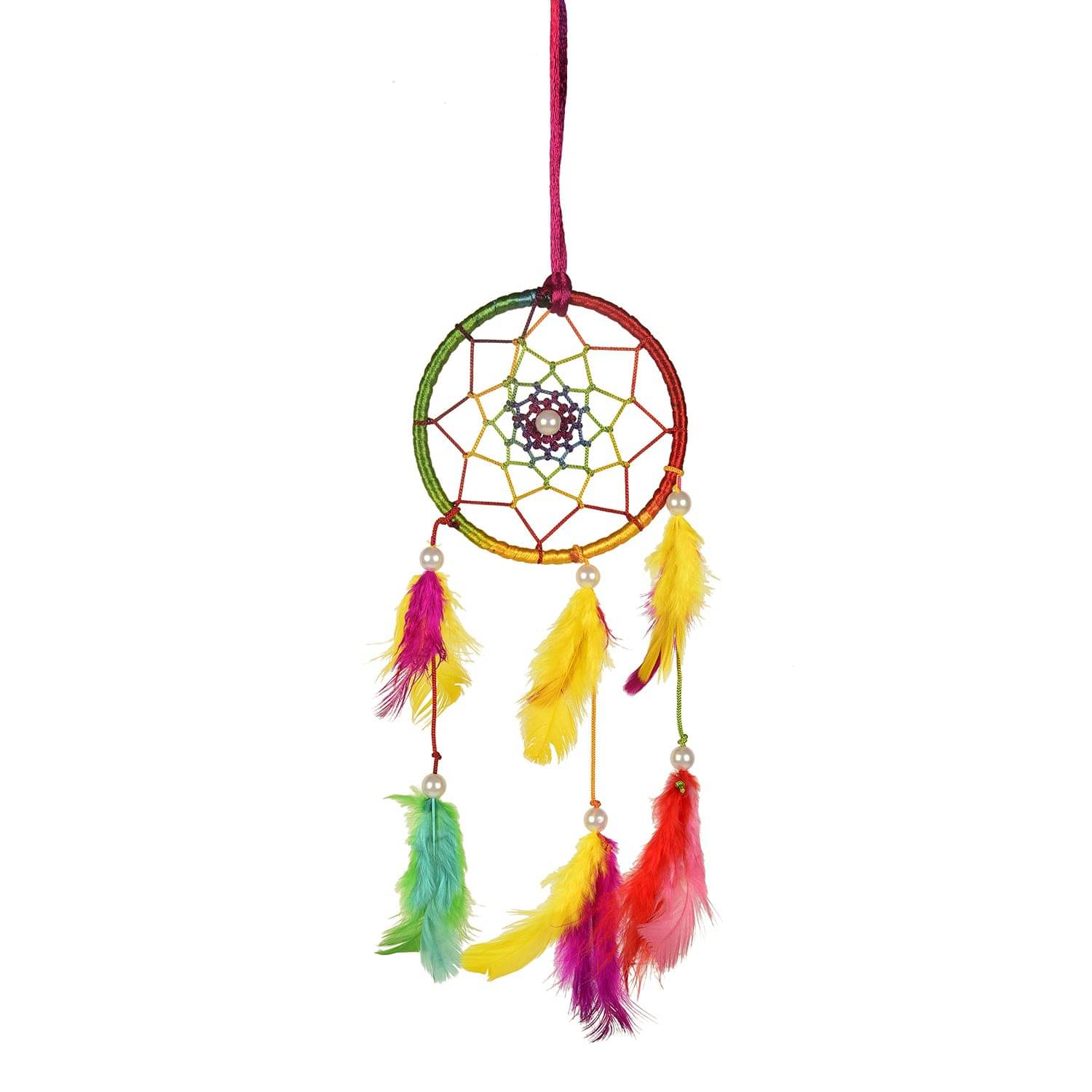     			jsk collection Feather Multicolour Dream Catcher - Pack of 1 ( X cms )
