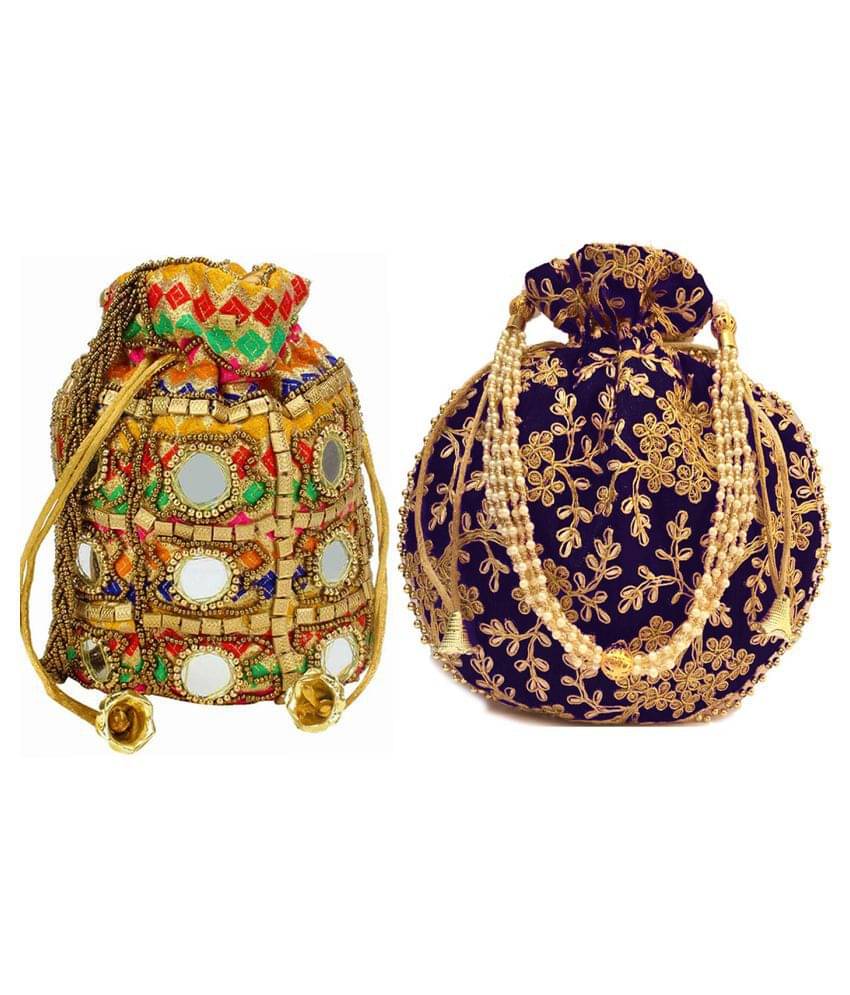     			ADABHUT Multi Silk Potli
