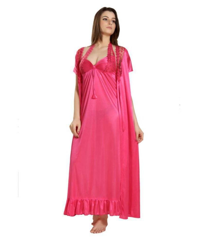 Reposey Satin Nightsuit Sets - Pink Reposey Satin Nightsuit Sets - Pink