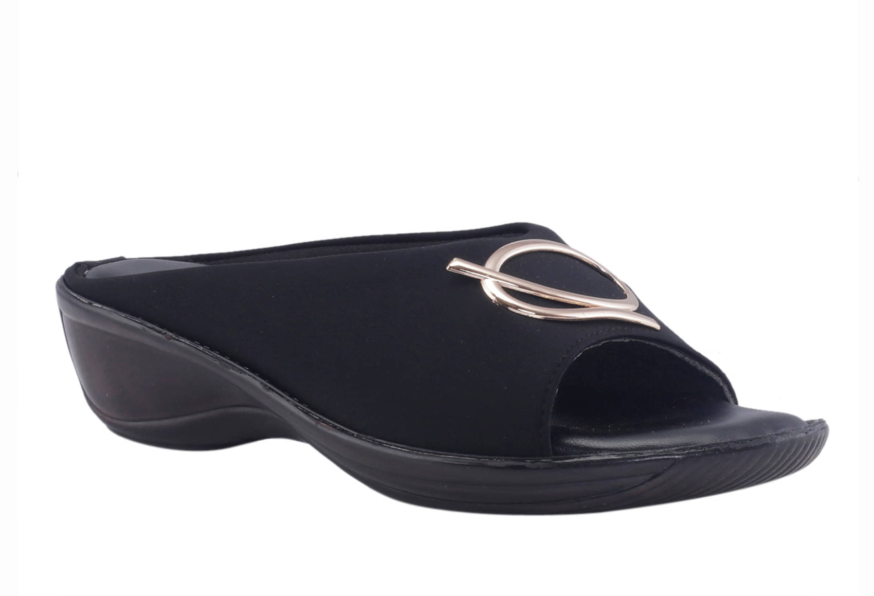    			KHADIM Black Flats