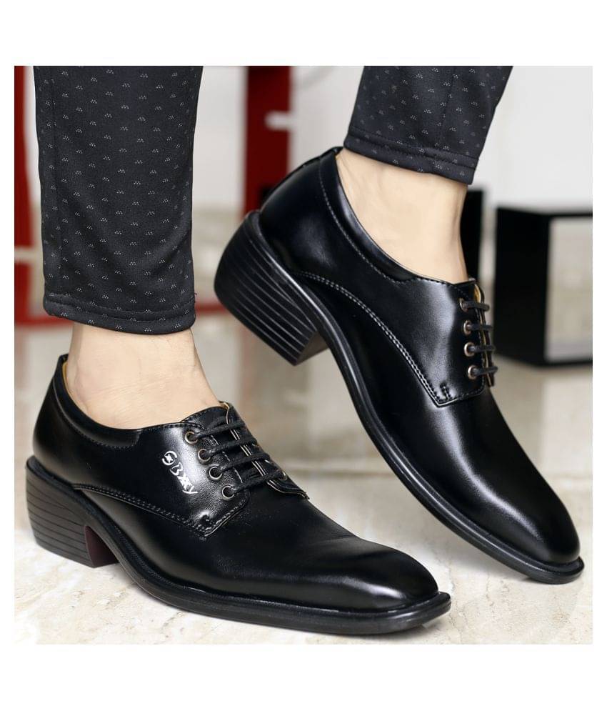     			BXXY Derby Artificial Leather Black Formal Shoes