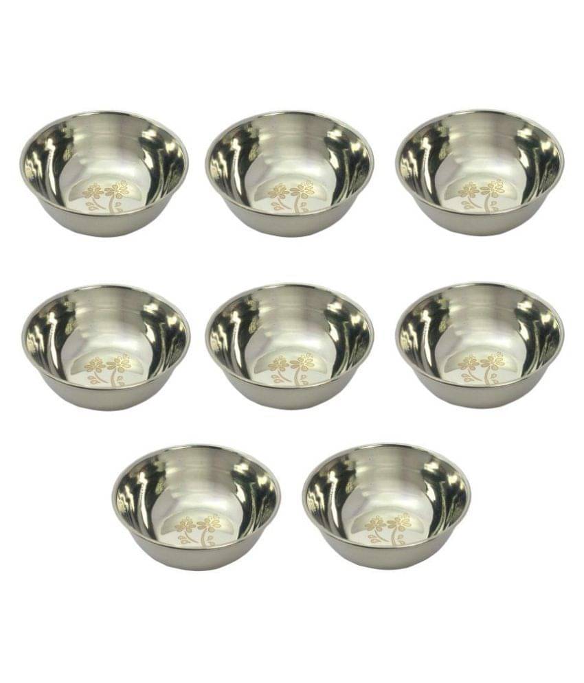 A & H ENTERPRISES 8 Pcs Stainless Steel Cereal Bowl 200 mL A & H ENTERPRISES 8 Pcs Stainless Steel Cereal Bowl 200 mL
