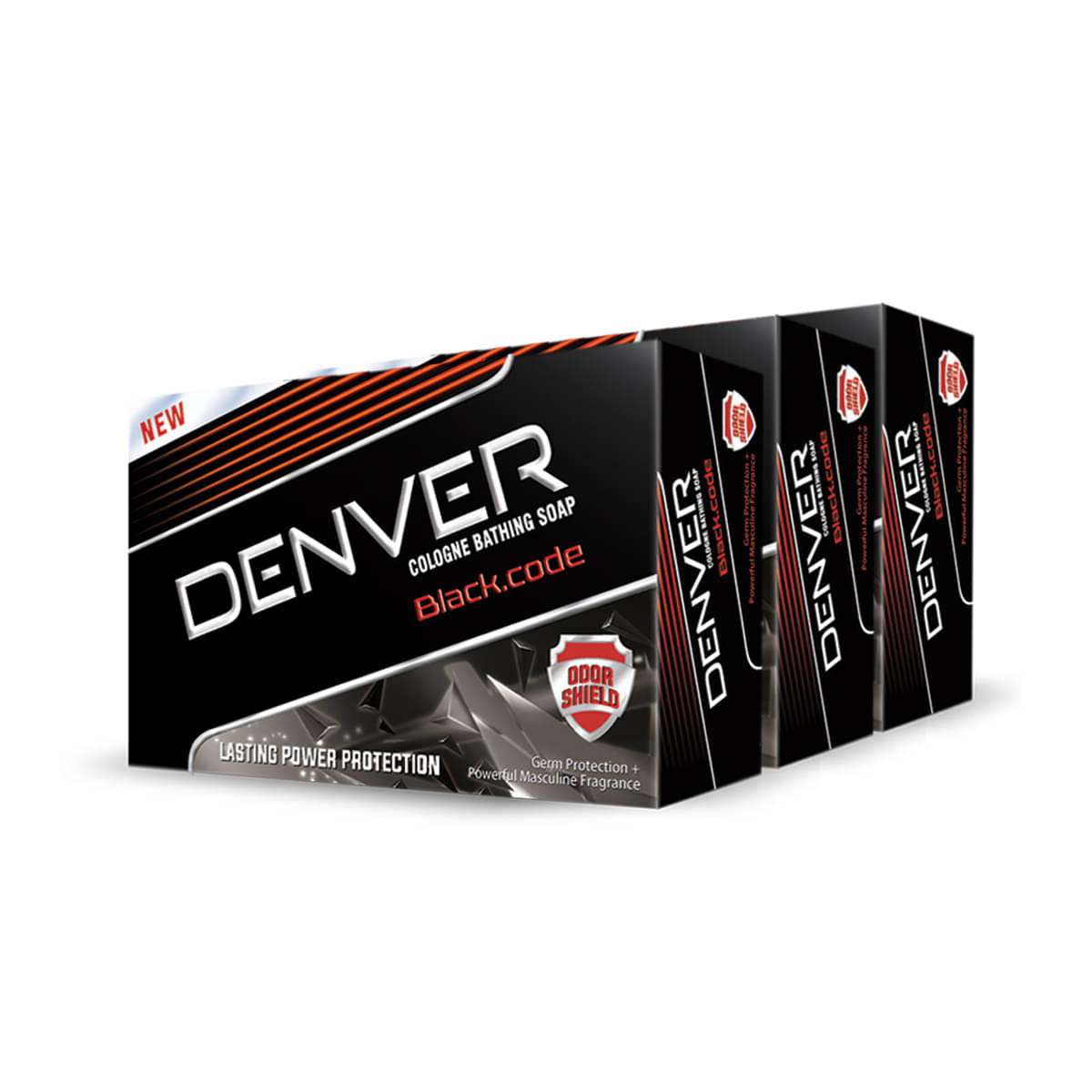     			Denver Black Code Soap For Men - 125GM Each (Pack of 3)