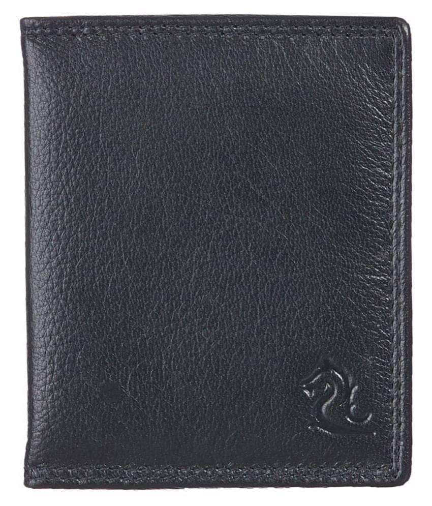     			Kara Leather Black Casual Short Wallet