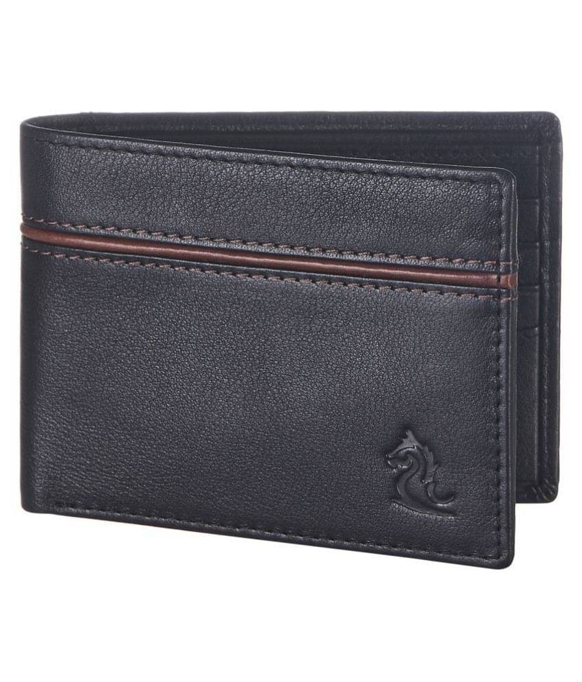     			Kara Leather Black Formal Regular Wallet