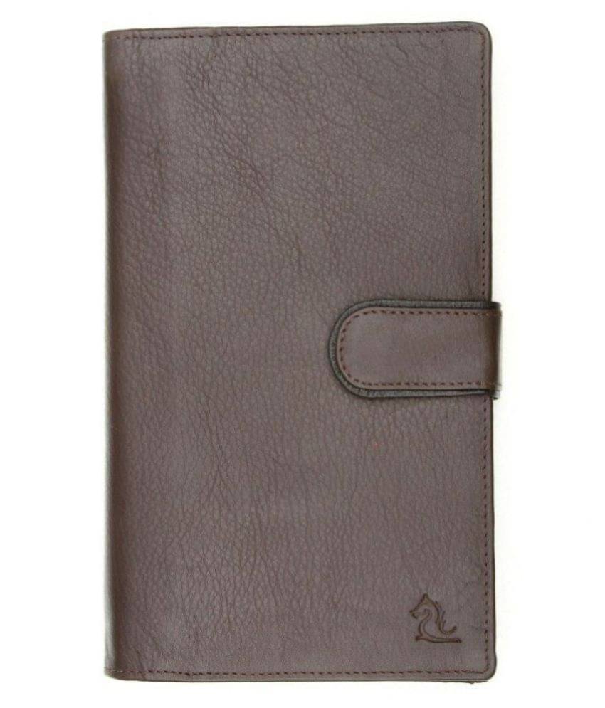     			Kara Leather Brown Casual Traveller Wallet