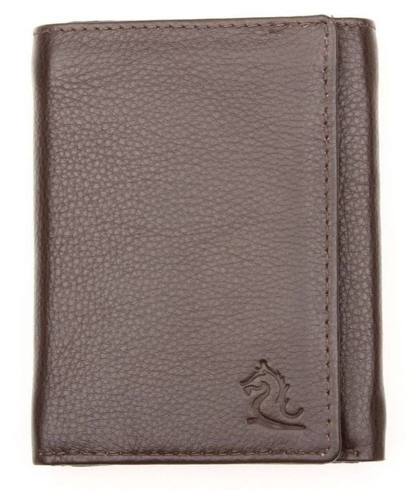     			Kara Leather Brown Formal Short Wallet