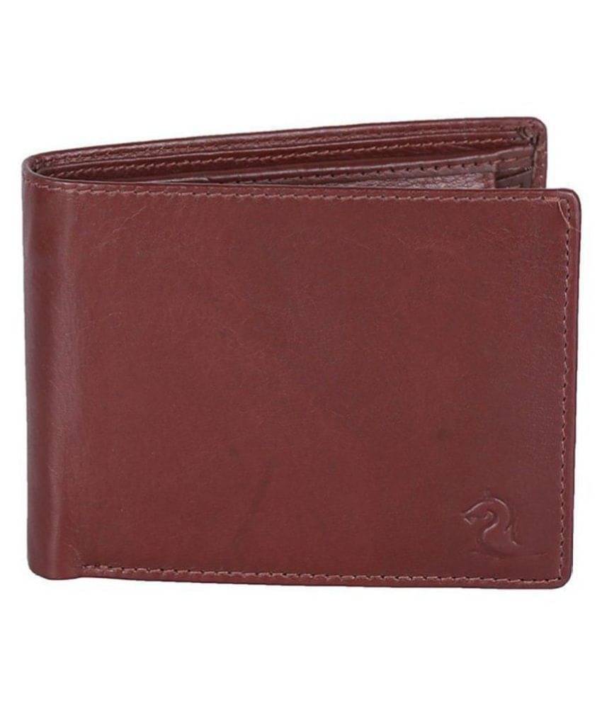     			Kara Leather Maroon Formal Regular Wallet