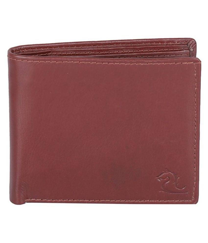     			Kara Leather Maroon Formal Short Wallet