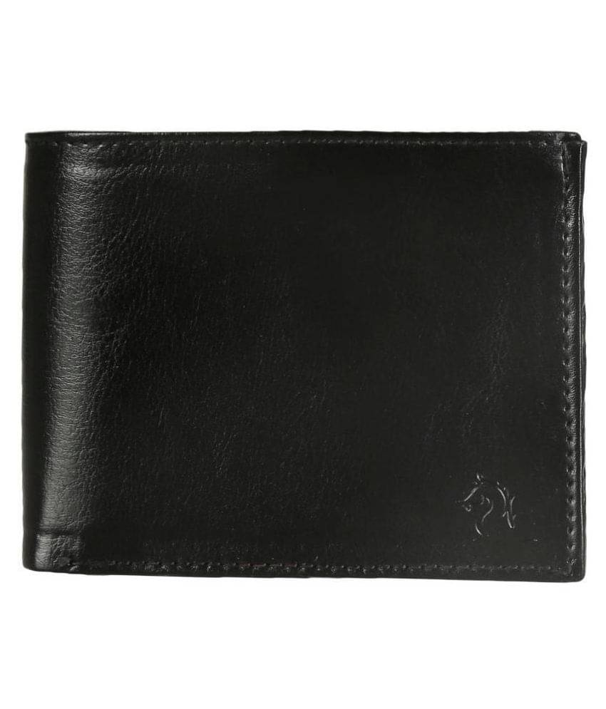     			Kara PU Black Formal Regular Wallet