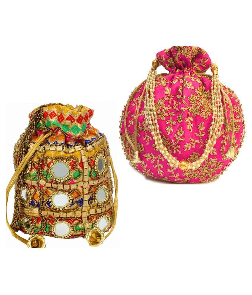     			Bulbul Multi Silk Potli
