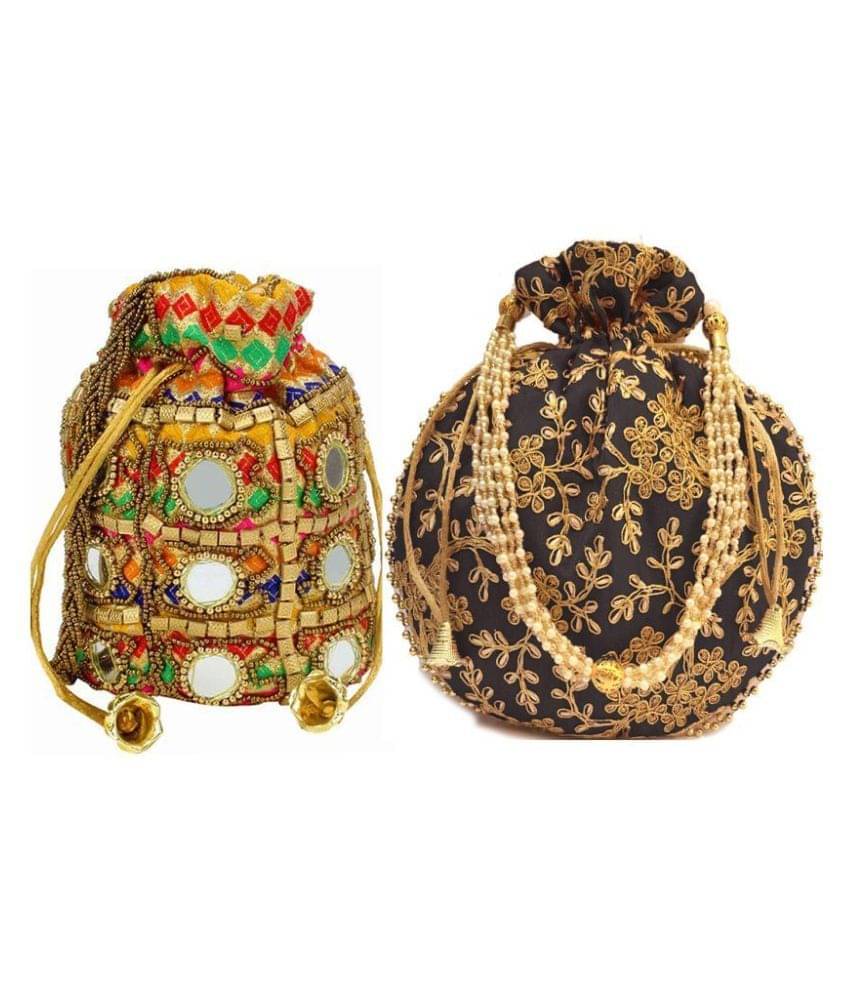     			Bulbul Multi Silk Potli