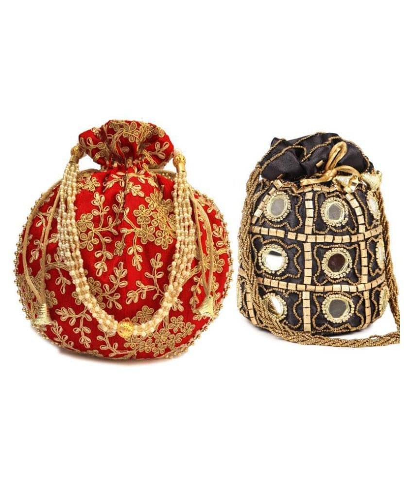     			Bulbul Multi Silk Potli