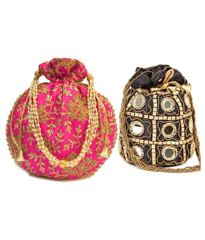     			Bulbul Multi Silk Potli