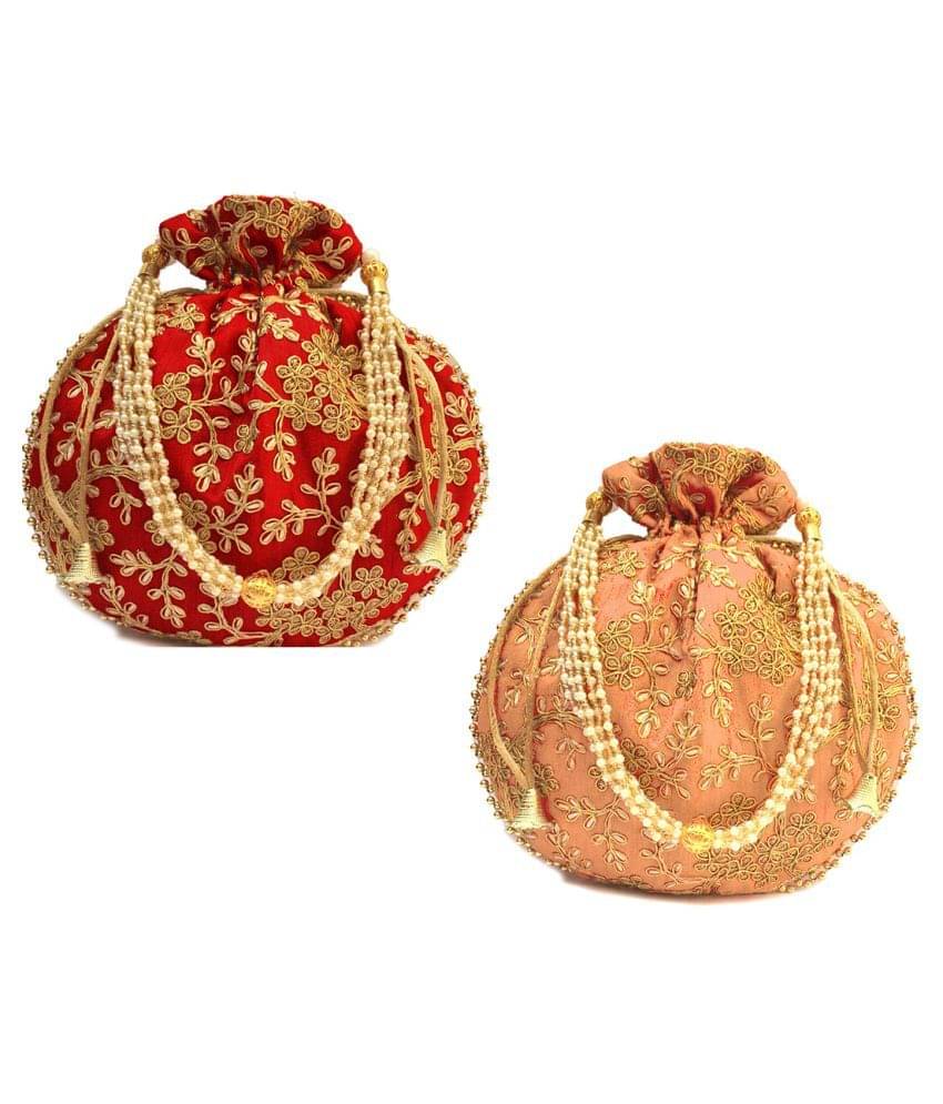     			Bulbul Multi Silk Potli