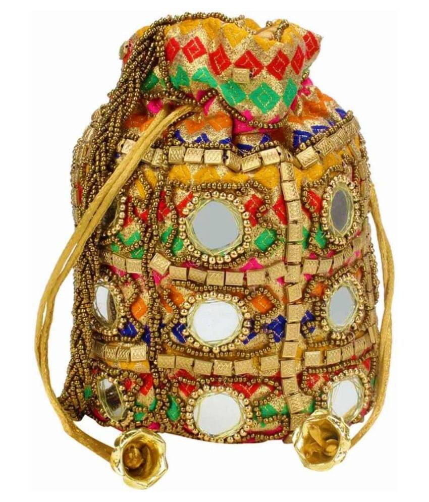     			Bulbul Multi Silk Potli