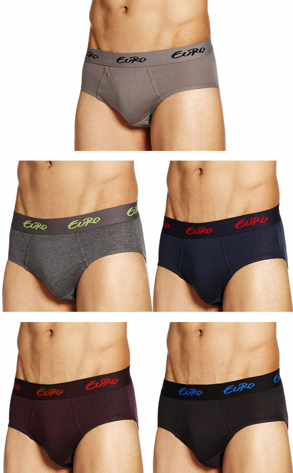 Euro Multi Brief Pack of 5