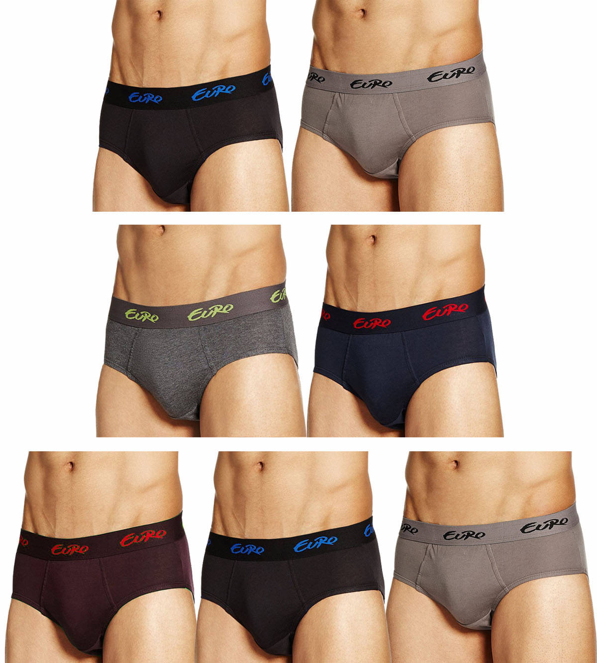 Euro Multi Brief Pack of 7     			Euro Multi Brief Pack of 7