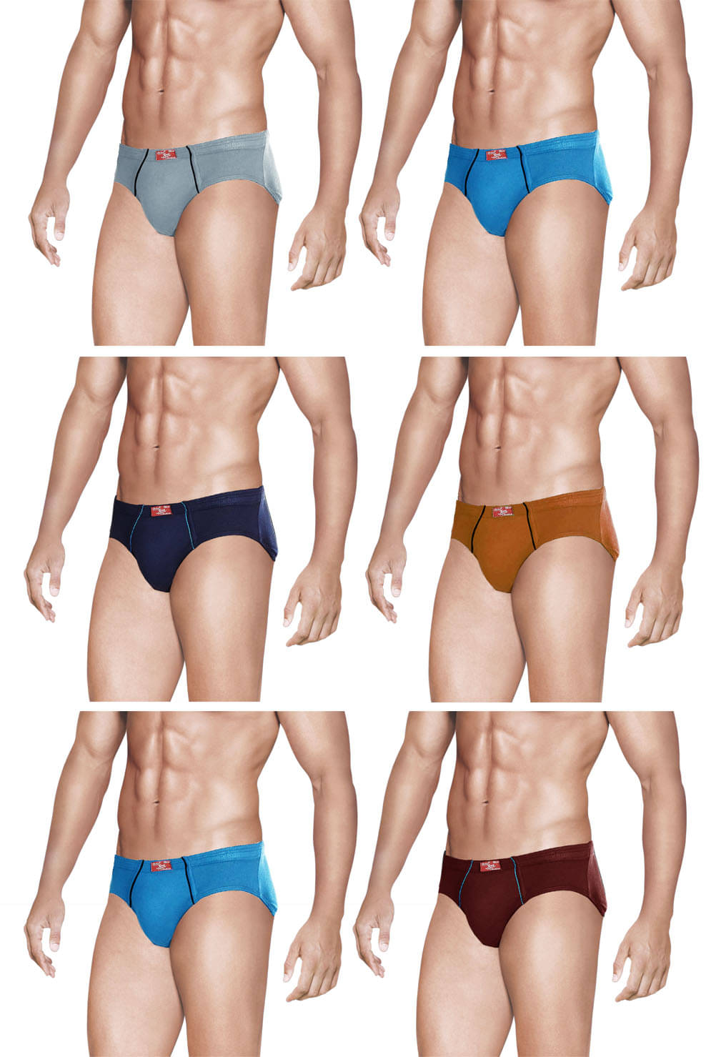     			Euro Multi Brief Pack of 6