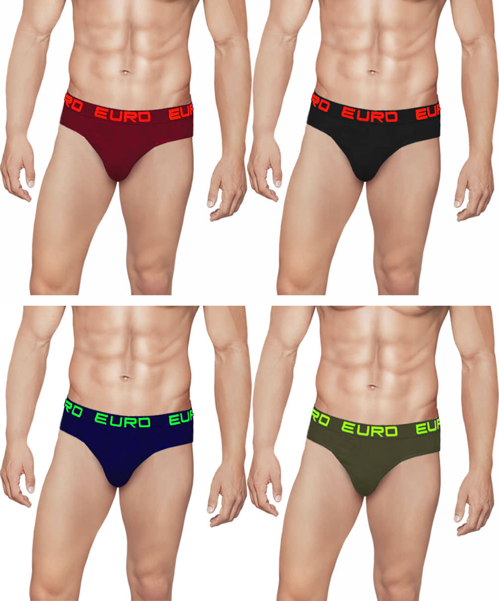 Euro Multi Brief Pack of 4