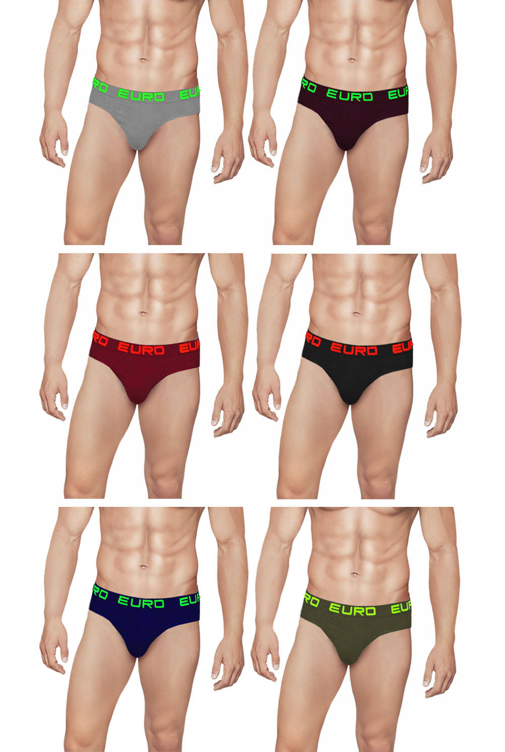Euro Multi Brief Pack of 6 Euro Multi Brief Pack of 6