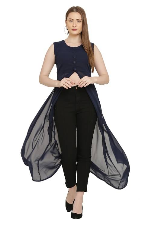 KMB ROYAL Georgette Tunics - Blue KMB ROYAL Georgette Tunics - Blue