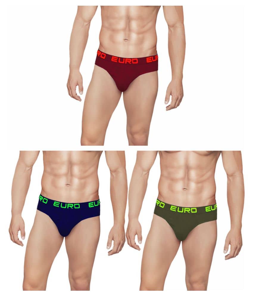 Euro Multi Brief Pack of 3