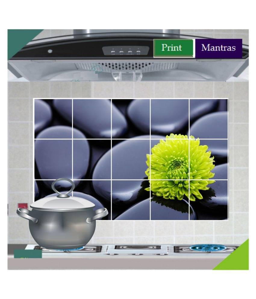     			Asmi Collection Stone and Flowers Nature Sticker ( 60 x 90 cms )