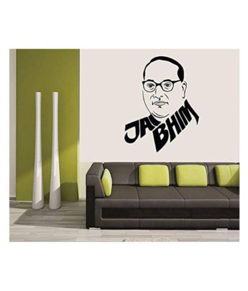 Asmi Collection Wall Stickers Bhimrao Ambedkar Popular People Glow in the Dark Sticker ( 60 x 50 cms )