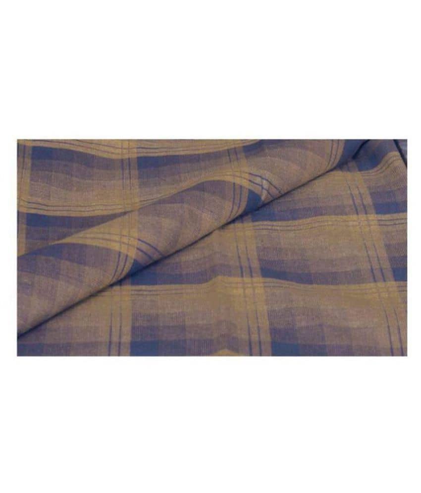 Makhanchor Brown 100 Percent Cotton Unstitched Shirt pc Single - Unstitched Fabrics | Buy online on ZillyBuy