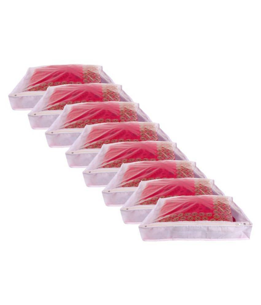 Bulbul Pink Saree Covers - 8 Pcs