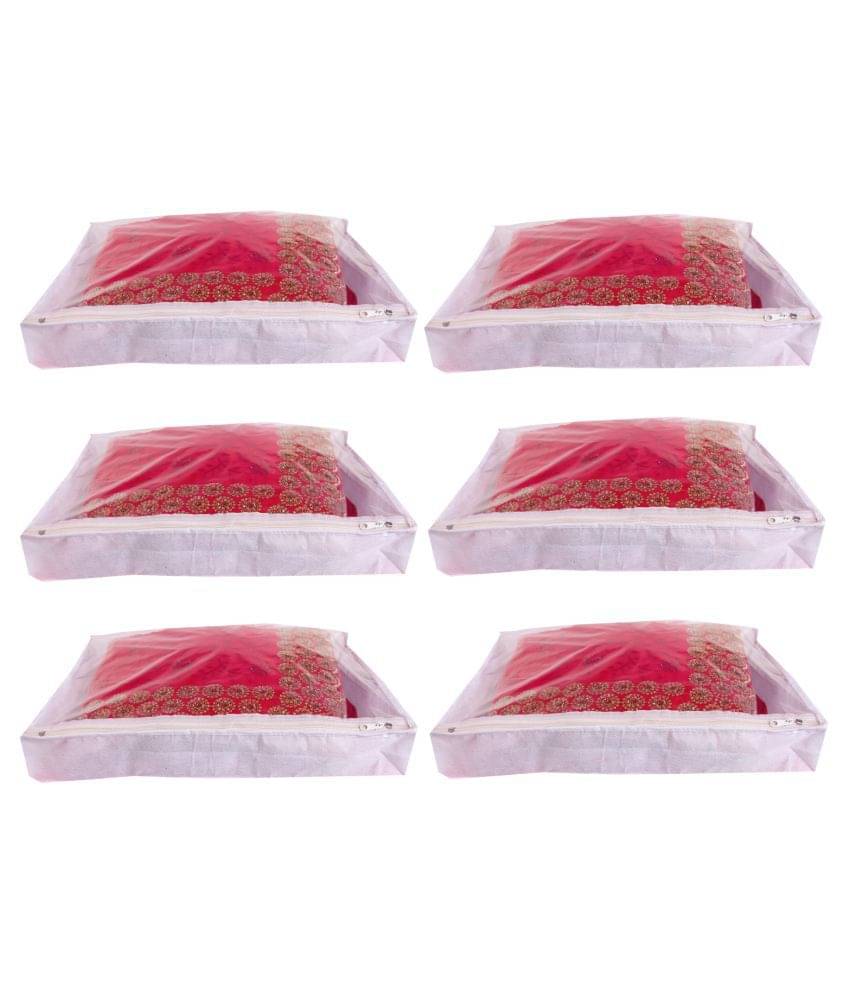     			Bulbul Red Saree Covers - 6 Pcs