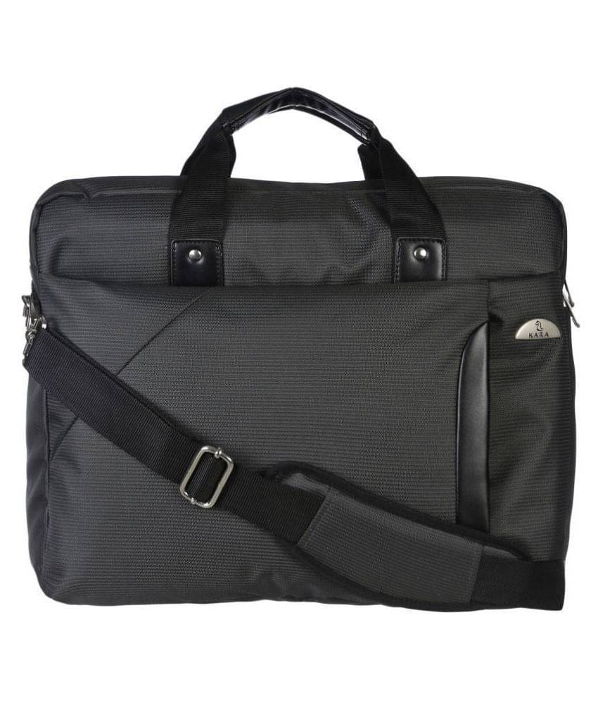     			Kara Green Nylon Office Bag