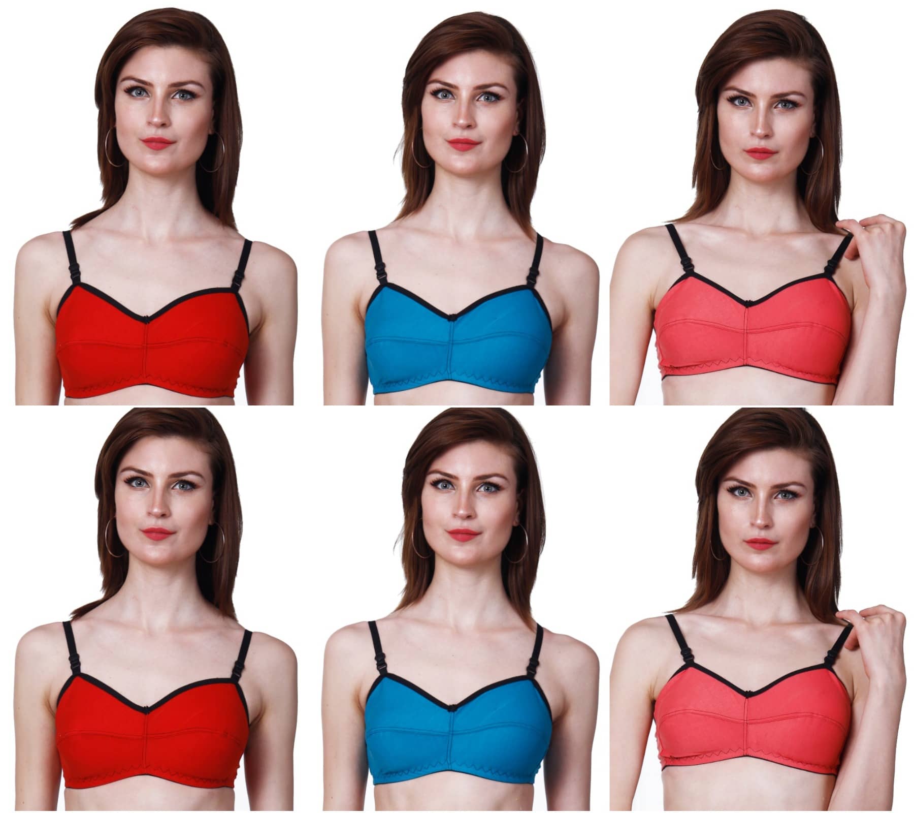 Nutex Sangini Cotton Everyday Bra - Multi Color