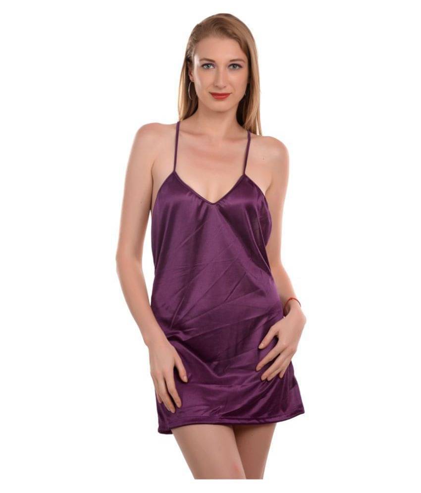 You Forever Satin Night Dress - Purple You Forever Satin Night Dress - Purple