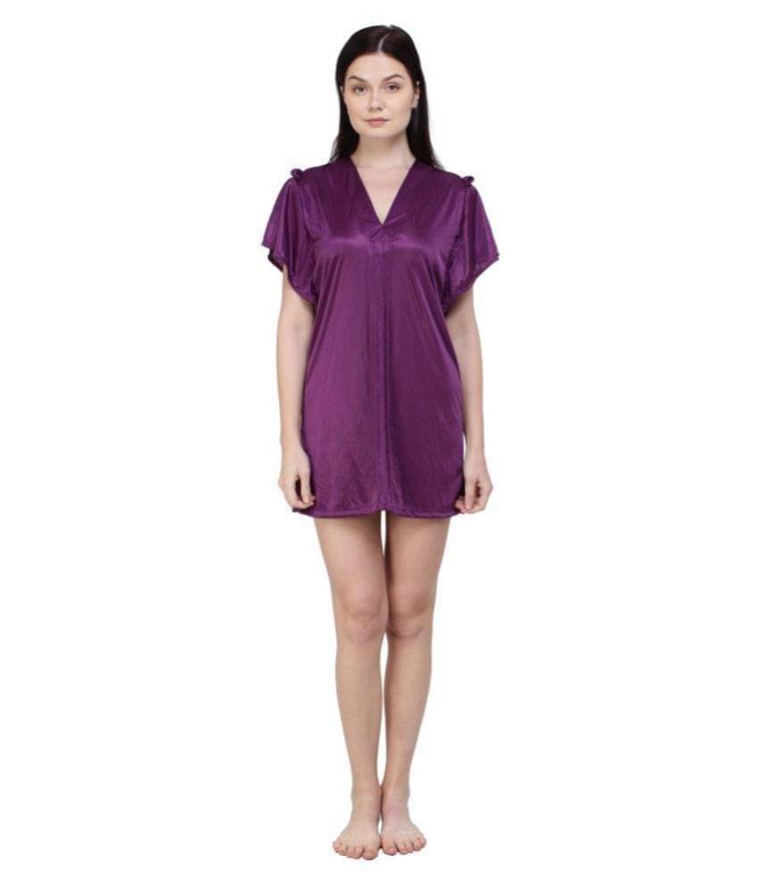 You Forever Satin Night Dress - Purple You Forever Satin Night Dress - Purple