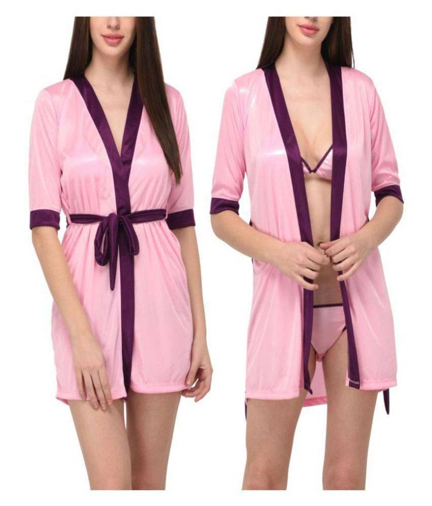 You Forever Satin Night Dress - Pink You Forever Satin Night Dress - Pink
