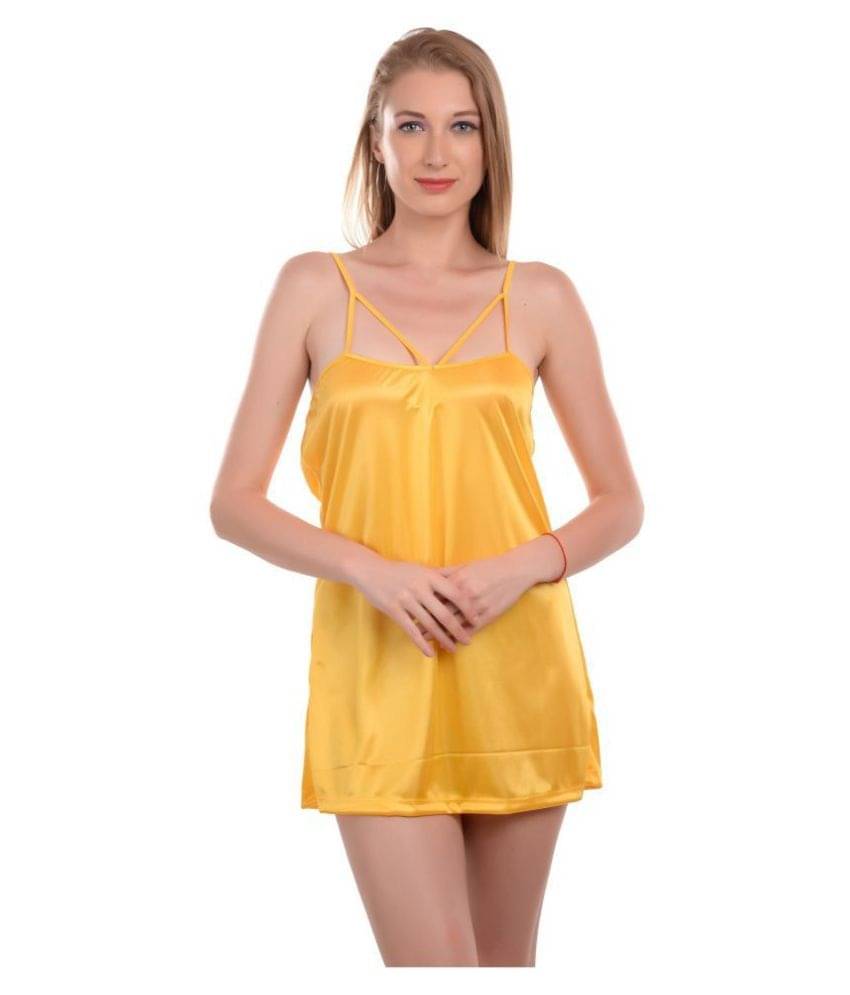You Forever Satin Night Dress - Yellow You Forever Satin Night Dress - Yellow