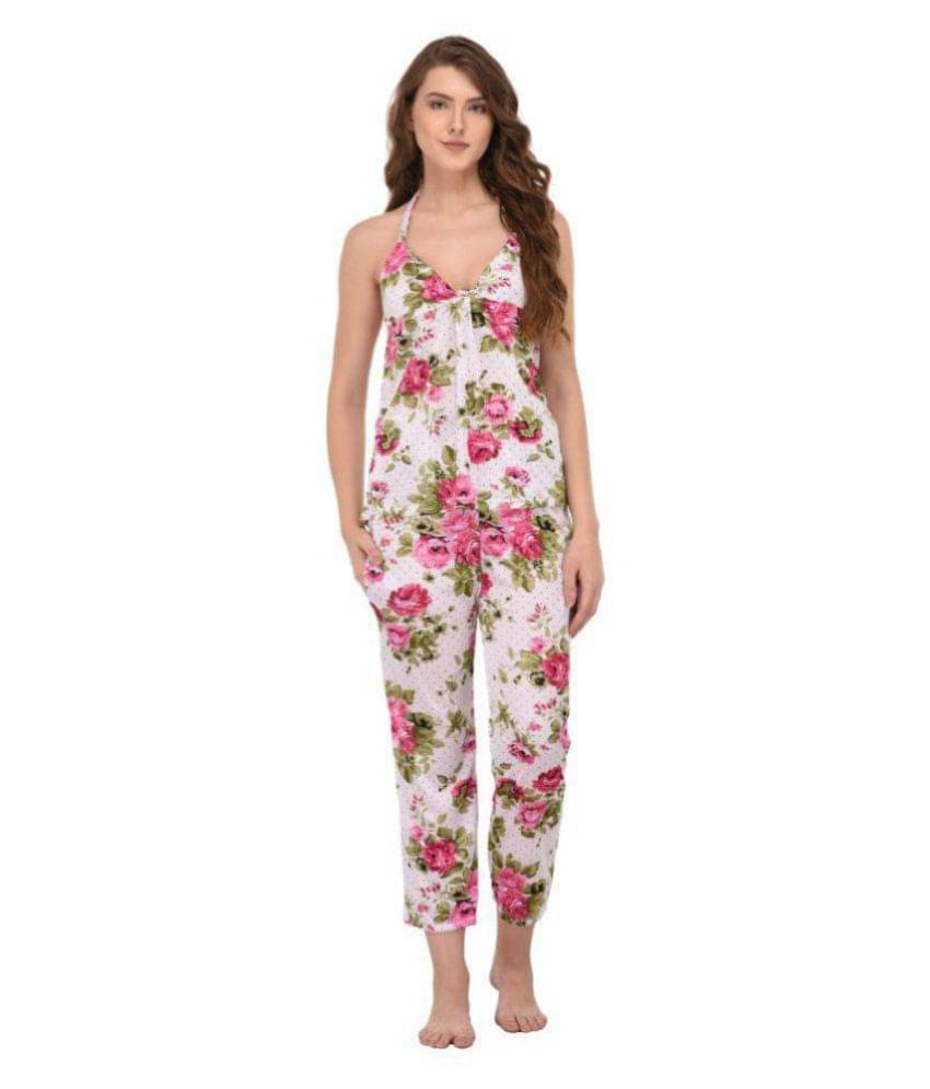     			You Forever Satin Nightsuit Sets - Multi Color