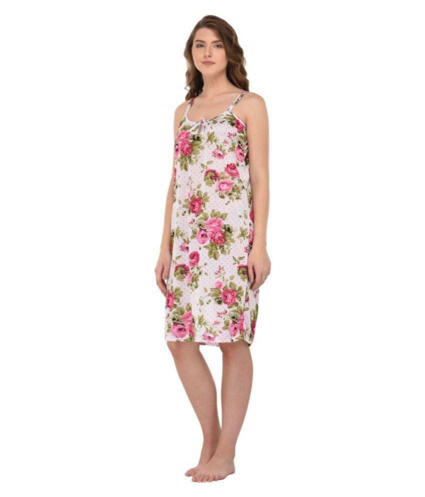     			You Forever Satin Nighty & Night Gowns - Multi Color