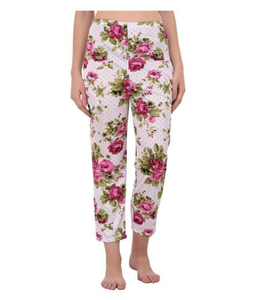     			You Forever Multi Color Satin Women's Nightwear Pyjama ( Pack of 1 )