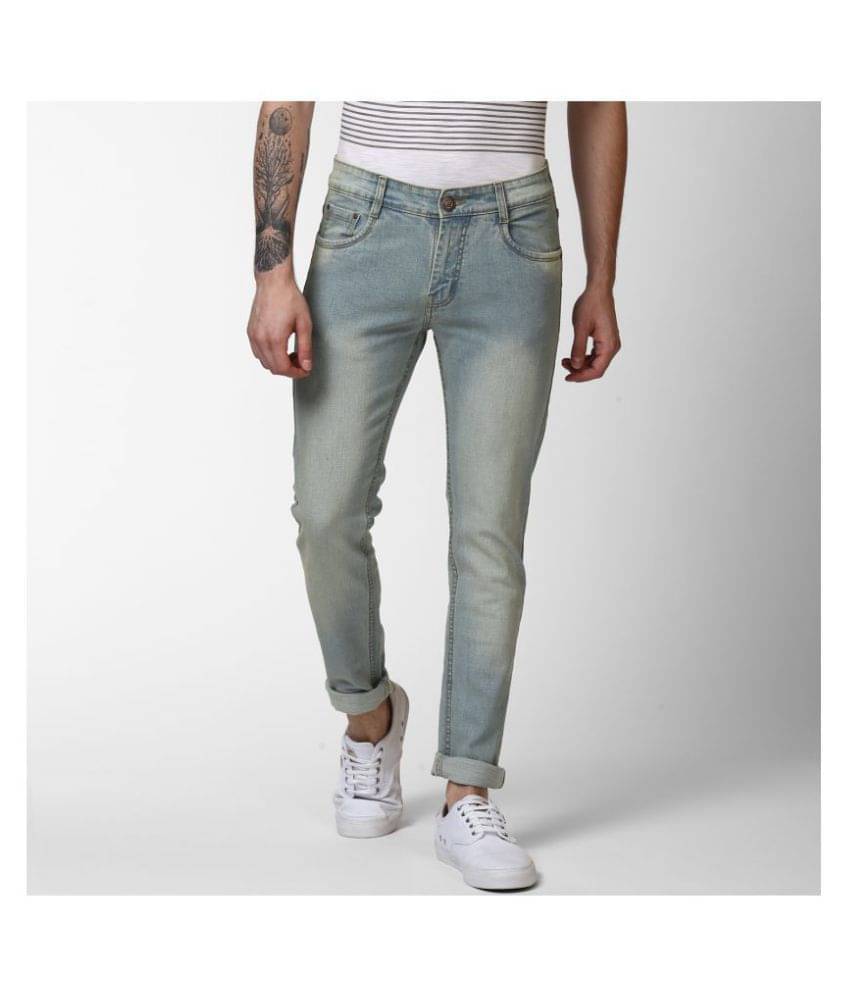 BUKKL Slim Fit Faded Men's Jeans - Turquoise Blue ( Pack of 1 ) BUKKL Slim Fit Faded Men's Jeans - Turquoise Blue ( Pack of 1 )
