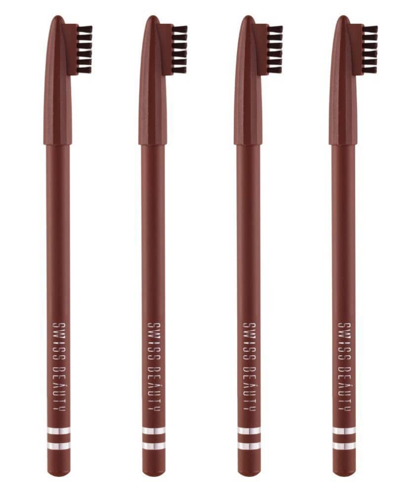 Swiss Beauty Eyebrow Pencil (Black) Pack of 4, 1.8gm each - Makeup - Eyes | Buy online on ZillyBuy