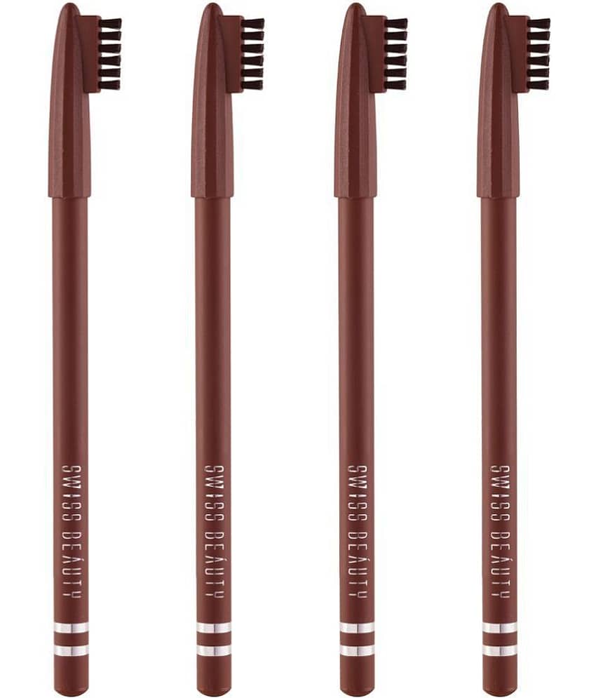 Swiss Beauty Eyebrow Pencil (Black) Pack of 4, 1.8gm each - Makeup - Eyes | Buy online on ZillyBuy
