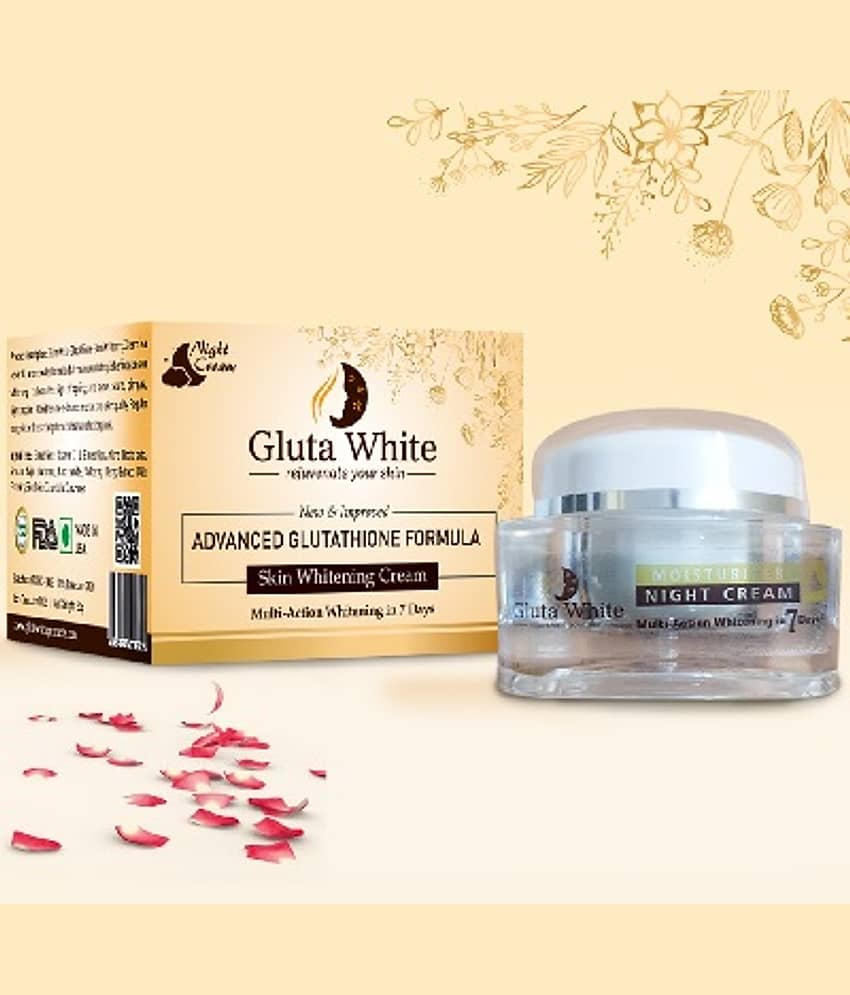 GLUTA White Advanced Glutathione Skin Whitening Cream Night Cream 200gm gm GLUTA White Advanced Glutathione Skin Whitening Cream Night Cream 200gm gm
