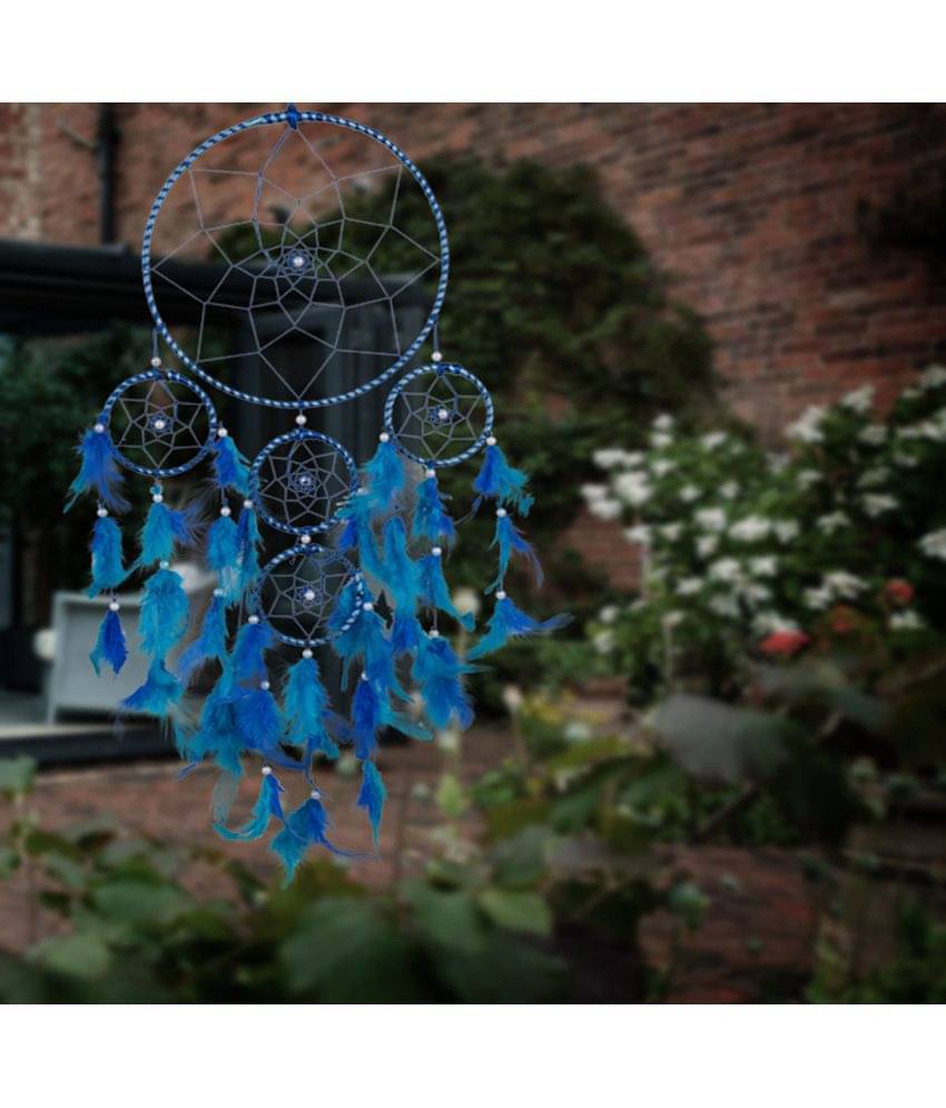 ILU Feather Blue Dream Catcher - Pack of 1 ( X cms )     			ILU Feather Blue Dream Catcher - Pack of 1 ( X cms )
