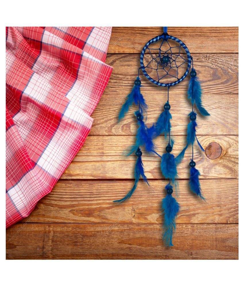 ILU Feather Blue Dream Catcher - Pack of 1 ( X cms )     			ILU Feather Blue Dream Catcher - Pack of 1 ( X cms )