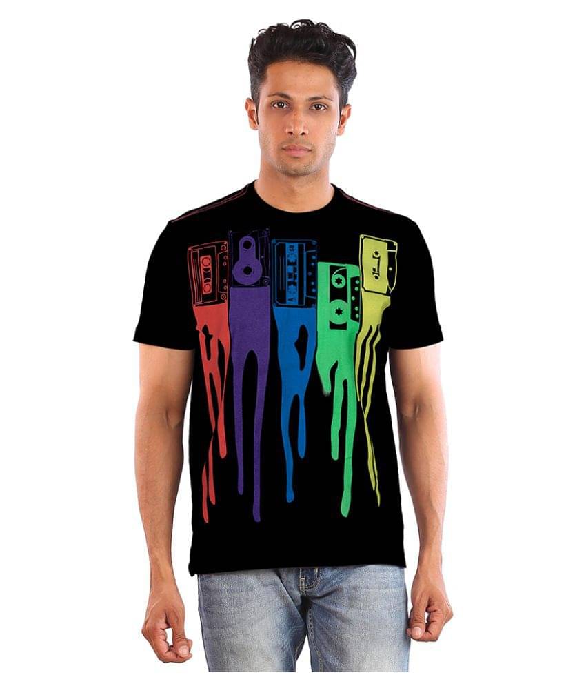 Huetrap Pack of 1 Cotton Regular Fit Men's T-Shirt ( Black )     			Huetrap Pack of 1 Cotton Regular Fit Men's T-Shirt ( Black )